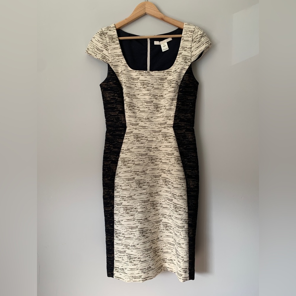 Anthropologie Troubadour Colorblock Metallic Dress Size 6